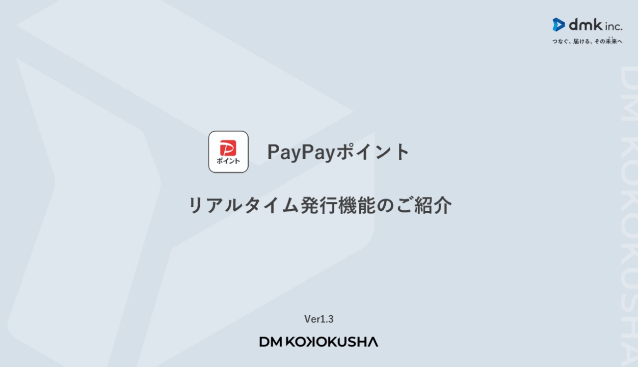 PayPayポイントリアルタイム発行 資料請求