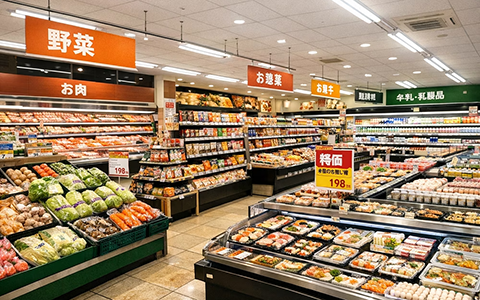 食品売り場写真